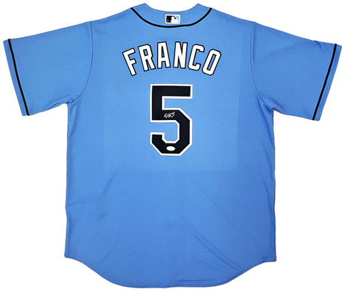 Tampa Bay Rays Wander Franco Autographed White Nike Jersey Size L