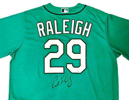 Seattle Mariners Cal Raleigh Autographed White Nike Jersey Size XL Fanatics  Holo Stock #218611