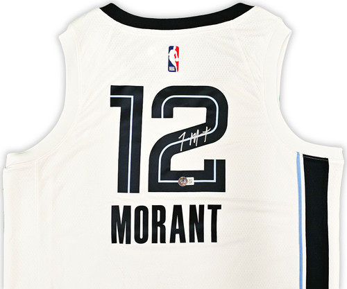 Memphis Grizzlies Ja Morant Autographed Light Blue Jordan Statement Edition  Swingman Jersey Size 48 Beckett BAS QR Stock #218578 - Mill Creek Sports