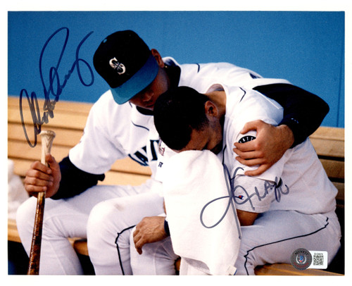 Alex Rodriguez & Joey Cora Autographed 8x10 Photo Seattle Mariners Beckett BAS QR #BH26876