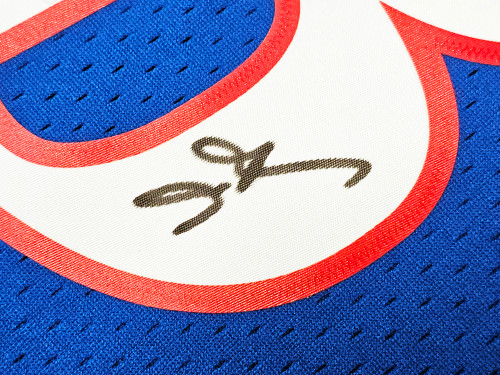 Allen Iverson Philadelphia 76ers Autographed Blue 1999-00 Mitchell