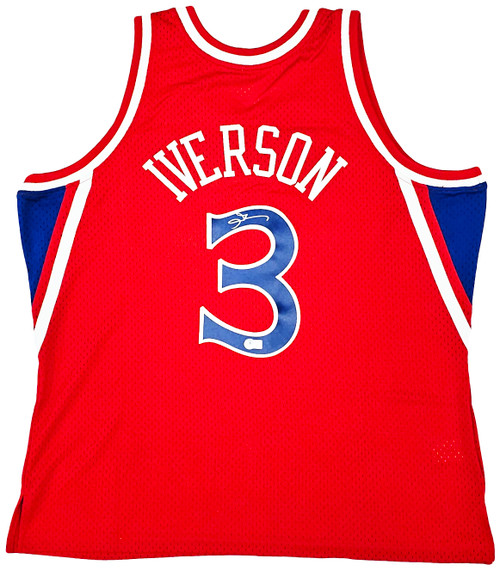 Mitchell & Ness Philadelphia 76ers Allen Iverson Authenic Red Jersey