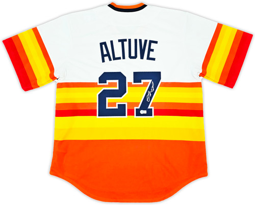 Houston Astros Jose Altuve Autographed Orange Throwback Nike Cooperstown  Collection Jersey Size L Beckett BAS Witness