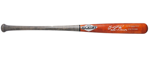 Kyle Tucker Autographed Orange Old Hickory Player Model Bat Houston Astros  2022 WS Champs Beckett BAS Witness