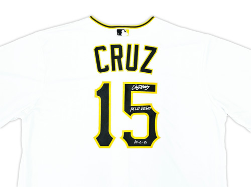 Autographed/signed Oneil Cruz Pittsburgh Black Baseball Jersey 