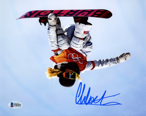 Chloe Kim Autographed 8x10 Photo Team USA Women's Snowboarding 2018 Winter Olympics Beckett BAS