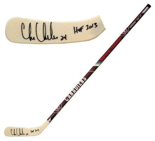 Chris Chelios Signed Montreal Canadiens Franklin 48 Inch Full Size Hockey Stick w/HOF 2013 - Schwartz Authenticated