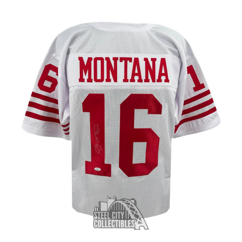 Joe Montana Autographed San Francisco Custom White Football Jersey - JSA (Silver Ink)