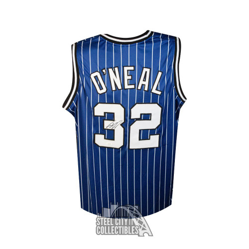 Shaquille O'Neal Autographed Orlando Pinstripe Custom Basketball Jersey - JSA COA