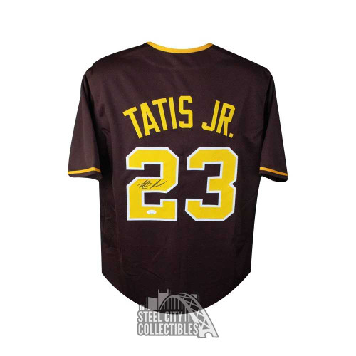 Fernando Tatis Jr Autographed San Diego Custom Brown Baseball Jersey - JSA COA