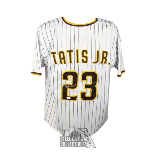 Fernando Tatis Jr Autographed San Diego Custom Pinstripe Baseball Jersey - JSA COA