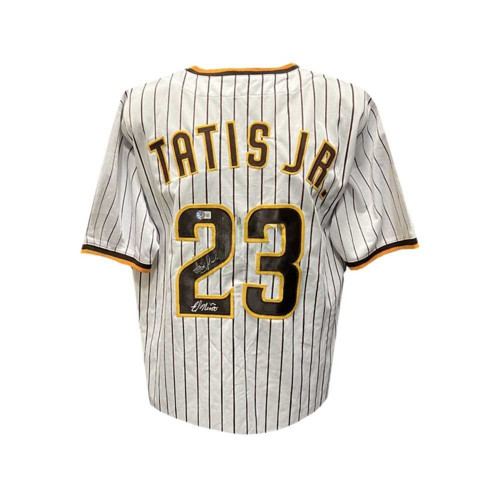 Fernando Tatis Jr Autographed San Diego Custom White Pinstripe Baseball Jersey El Nino Inscription- BAS