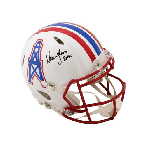 Warren Moon HOF Autographed Houston Oilers Speed Authentic Full Size Helmet - BAS