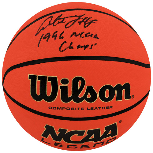 Antoine Walker Signed Wilson NCAA Basketball w/1996 NCAA Champs - Schwartz Authenticated