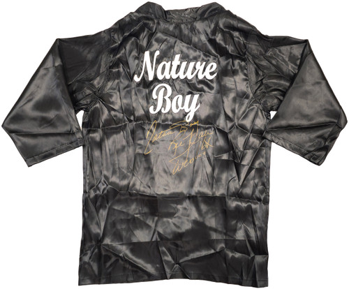 Ric Flair Autographed Black Wrestling Robe "Nature Boy, 16x & Wooooo" PSA/DNA Stock #227978