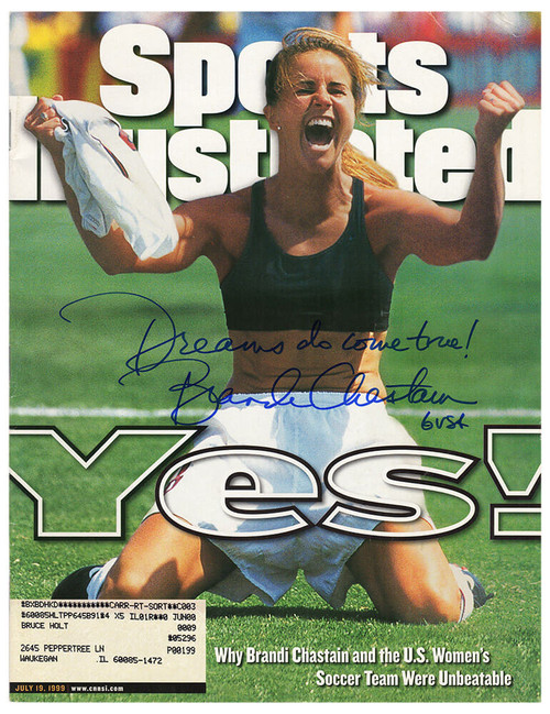 Brandi Chastain Signed Sports Illustrated July 19, 1999 Original Magazine w/Dreams Do Come True! - Schwartz Authenticated