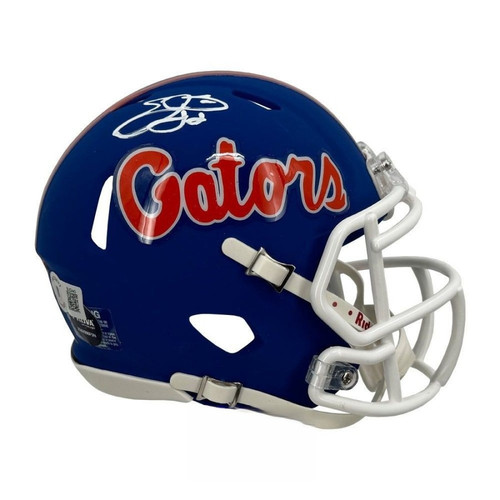 Emmitt Smith Autographed Florida Gators Blue Speed Mini Helmet - BAS