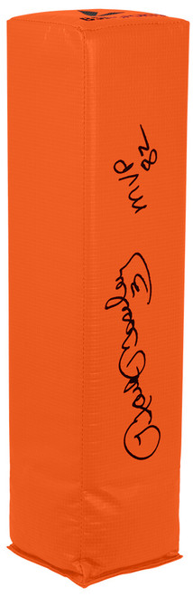 Mark Moseley Signed BSN Orange Football Endzone Pylon w/MVP'82 - Schwartz Authenticated