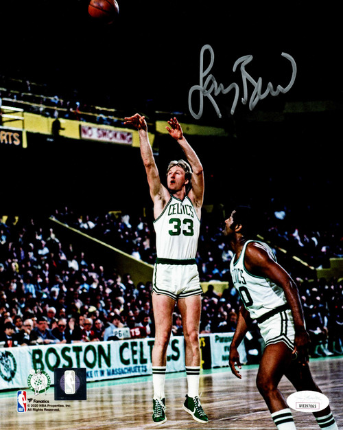 Larry Bird Autographed 8x10 Photo Boston Celtics JSA Stock #230035