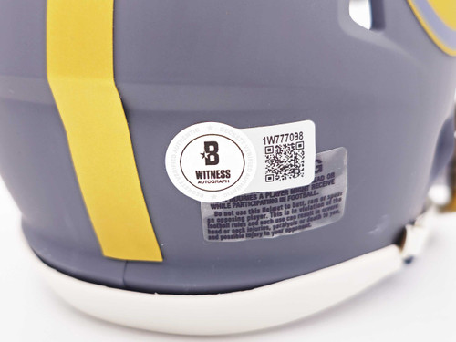 Terry Bradshaw Autographed Pittsburgh Steelers Slate Gray Speed Mini Helmet Beckett BAS Witness Stock #230083