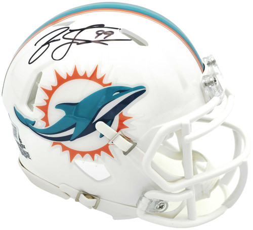Jason Taylor Autographed Miami Dolphins White Speed Mini Helmet Beckett BAS Witness Stock #228817