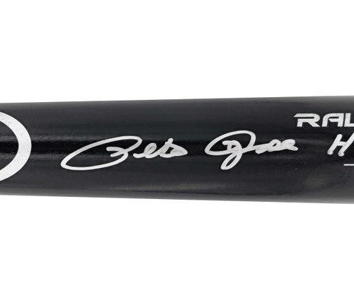 Pete Rose Autographed Black Rawlings Pro Baseball Bat Cincinnati Reds "Hit King" PR Holo Stock #228075