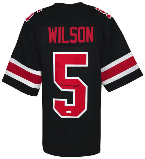 Ohio State Buckeyes Garrett Wilson Signed Black Jersey - JSA