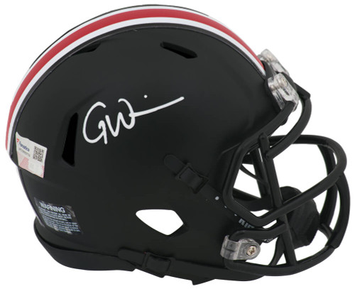 Garrett Wilson Signed Ohio State Buckeyes Black Riddell Speed Mini Helmet - Fanatics