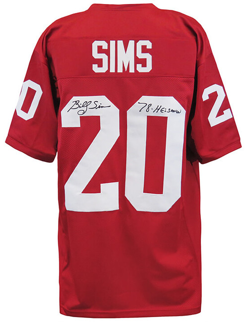 Oklahoma Sooners Billy Sims Signed Maroon Throwback Jersey w/78 Heisman - Schwartz Authenticated