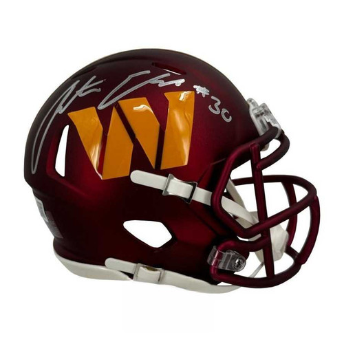 Austin Ekeler Autographed Washington Commanders Speed Mini Helmet - BAS