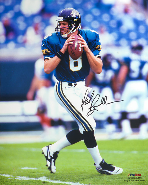 Mark Brunell Signed Jacksonville Jaguars Action 16x20 Photo - Schwartz Authenticated