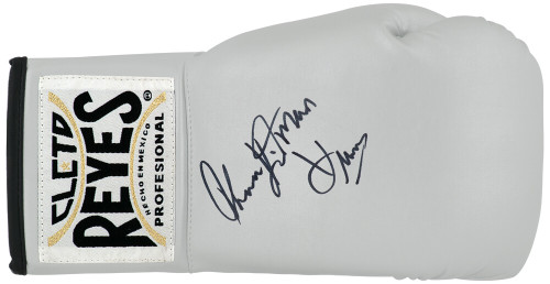 Thomas Hearns Signed Cleto Reyes Silver Boxing Glove w/Hitman - Schwartz Authenticated