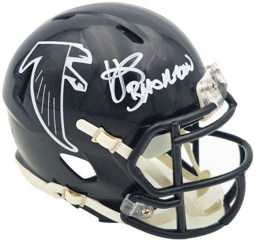 Andre Rison Autographed Atlanta Falcons Black 90-02 Throwback Speed Mini Helmet "Bad Moon" JSA Stock #232854