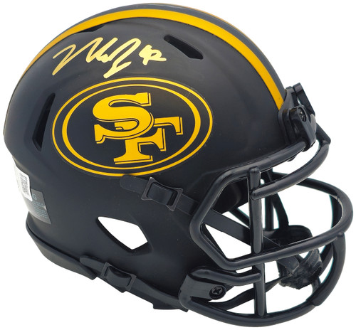 Nick Bosa Autographed San Francisco 49ers Eclipse Black Mini Helmet Beckett BAS Witness