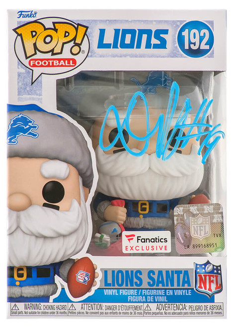 Donovan Peoples-Jones Signed Detroit Lions 'SANTA' Funko Pop Doll #192 - Schwartz Authenticated