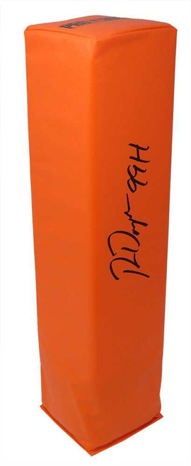 Ron Dayne Signed Orange Endzone Pylon w/99H - Schwartz Authenticated