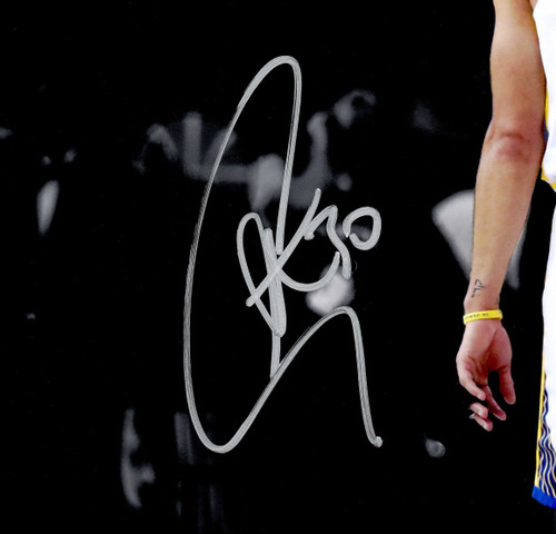 Stephen Curry Autographed 16x20 Photo Golden State Warriors Spotlight JSA Stock #235694
