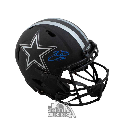 Emmitt Smith Autographed Dallas Cowboys Eclipse Authentic Full-Size Football Helmet - BAS COA