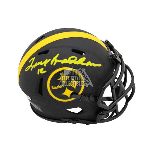 Terry Bradshaw Autographed Pittsburgh Steelers Eclipse Mini Football Helmet - BAS COA