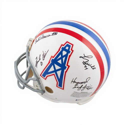 Houston Oilers Greats Signed Proline Authentic Helmet – Beckett COA