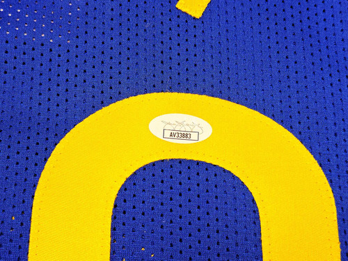 Golden State Warriors Stephen Curry Autographed Blue Jersey JSA Stock #238792