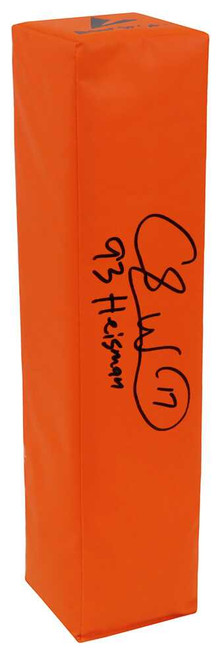 Charlie Ward Signed BSN Orange Endzone Football Pylon w/93 Heisman - Schwartz Authenticated