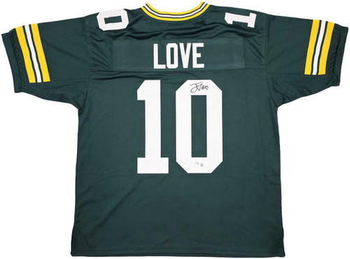 Green Bay Packers Jordan Love Autographed Green Jersey Beckett BAS Witness Stock #239855