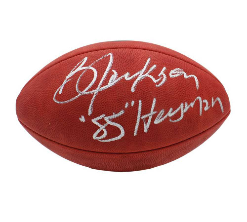 Bo Jackson Autographed Wilson Duke Metallic Official Heisman 85 Inscription