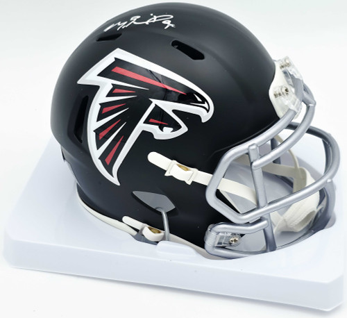 Michael Penix Jr. Autographed Atlanta Falcons Black Speed Mini Helmet Beckett BAS Witness #2W906714