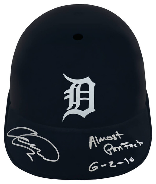 Armando Galarraga Signed Detroit Tigers Souvenir Replica Batting Helmet w/Almost Perfect 6-2-10