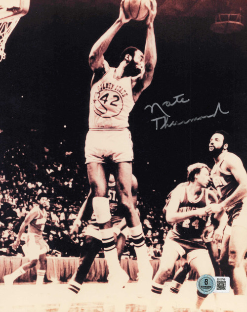 Nate Thurmond Autographed 8x10 Photo Golden State Warriors Beckett BAS QR #BS12746