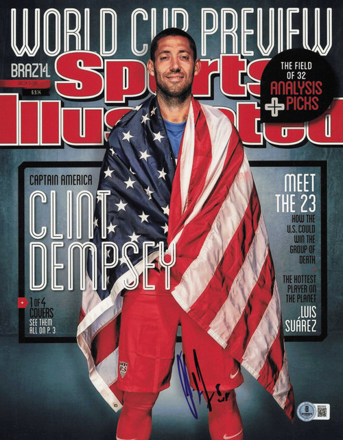 Clint Dempsey Autographed 11x14 Photo Team USA Beckett BAS QR #BS31919