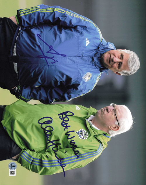 Sigi Schmid & Alan Hinton Autographed 11x14 Photo Seattle Sounders Beckett BAS QR #BS31924