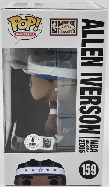 Allen Iverson Autographed Funko Pop Vinyl Figurine #159 Philadelphia 76ers Beckett BAS Witness Stock #252393